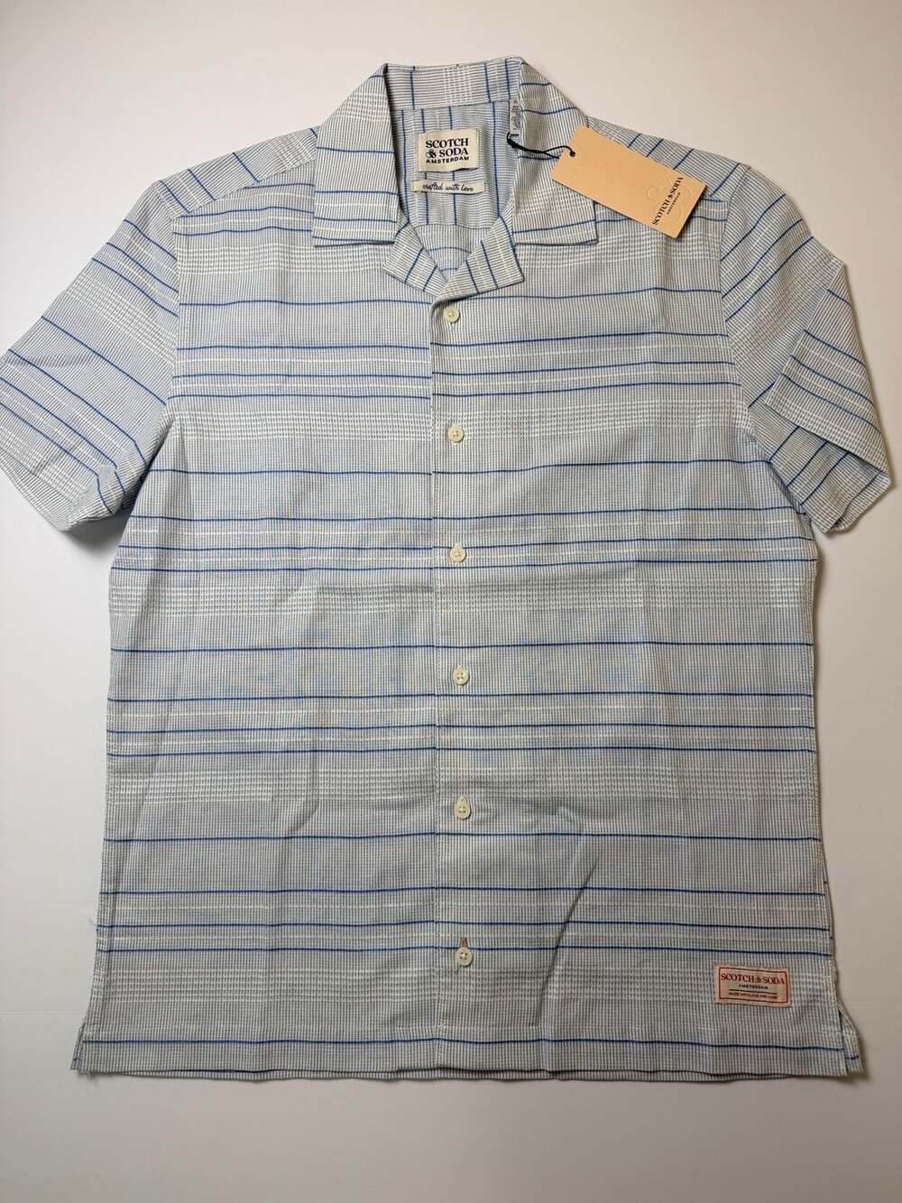 Scotch & Soda Amsterdam Crafted With Love Button Up Polo Shirt Men’s Small NWT